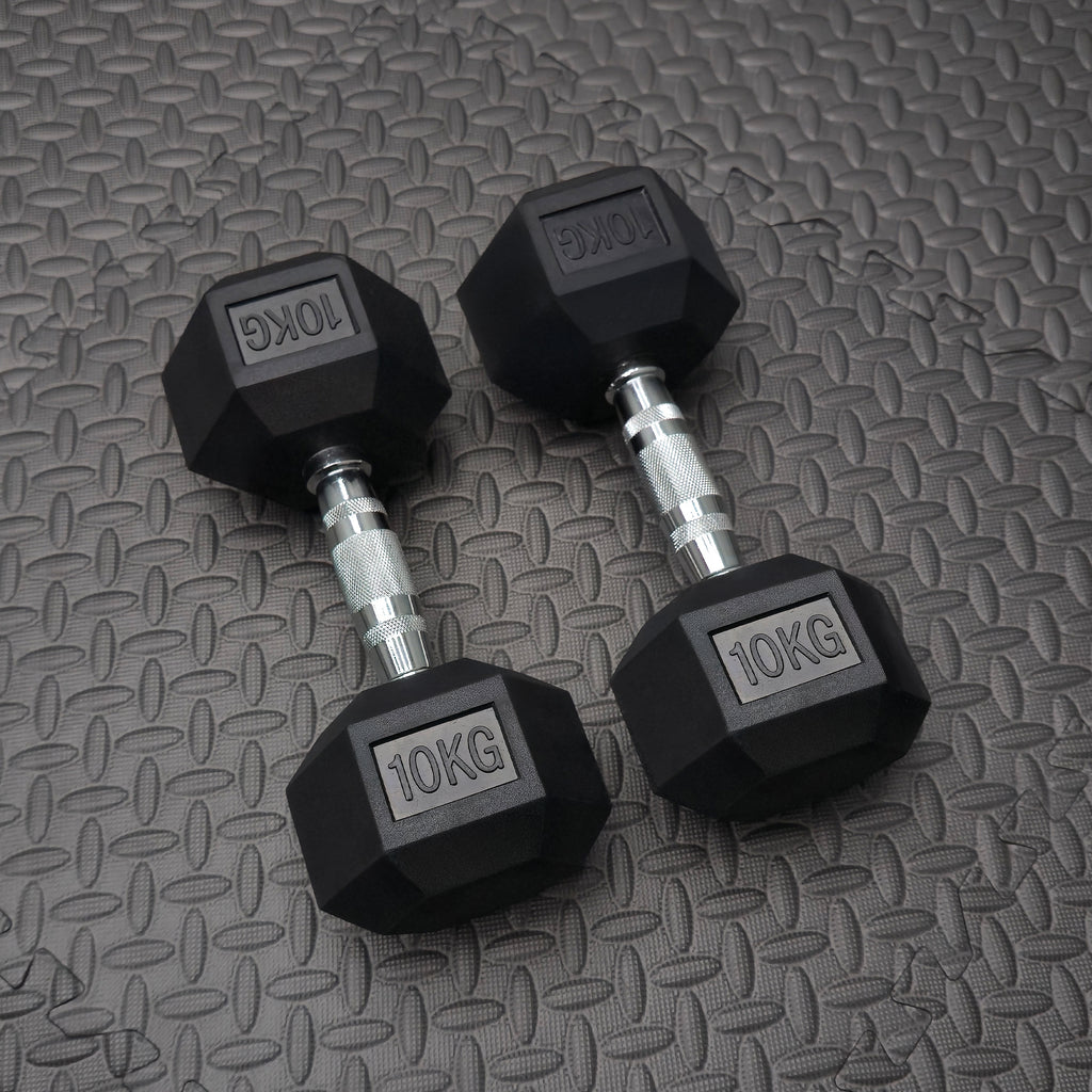 Premium Rubber Hex Dumbbell (Pairs)