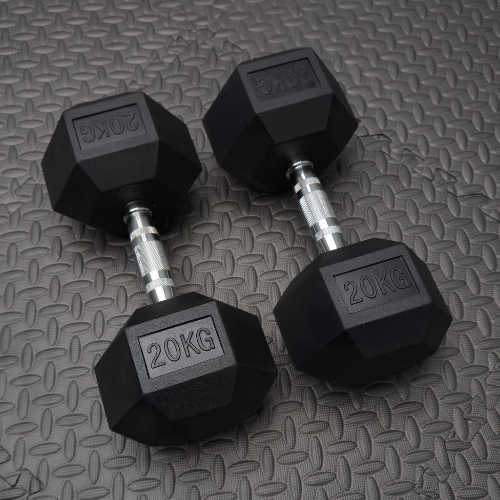 Premium Rubber Hex Dumbbell (Pairs)