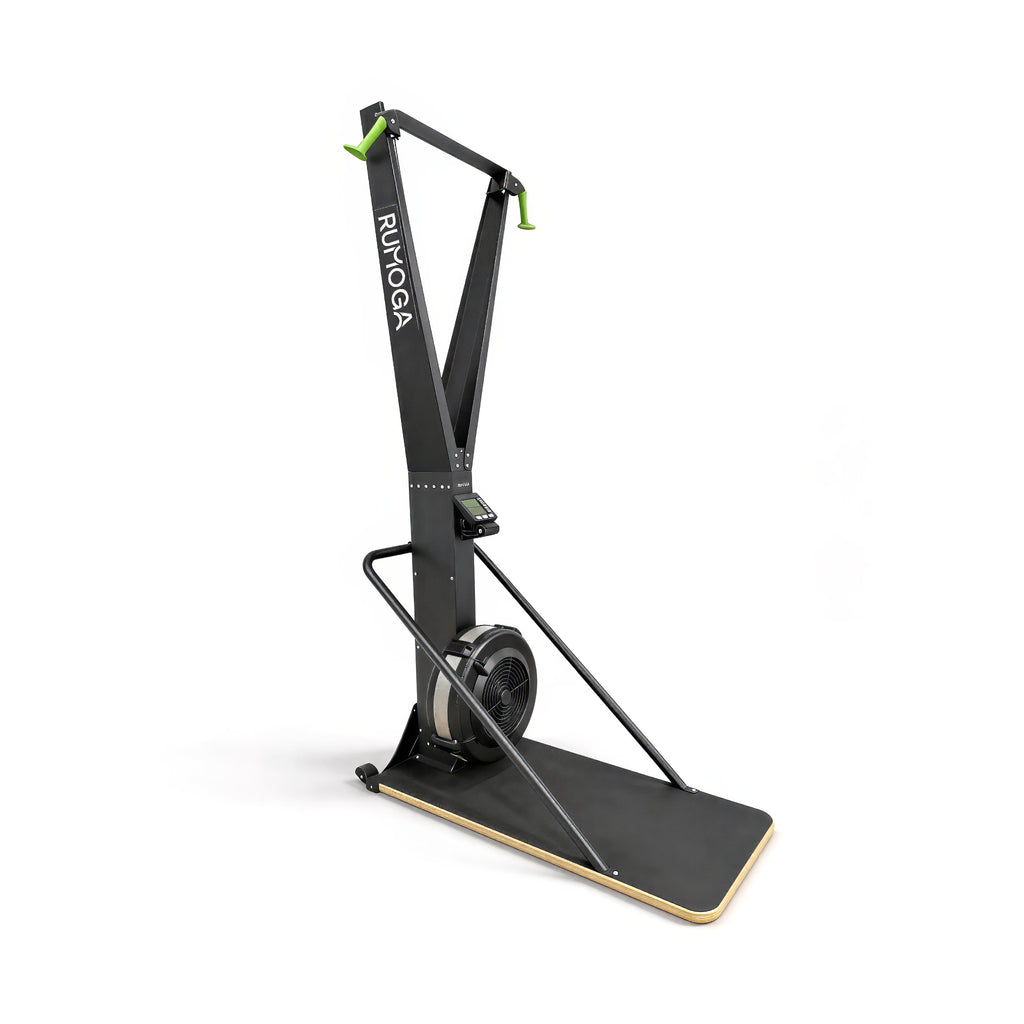 Ski erg machine on white background
