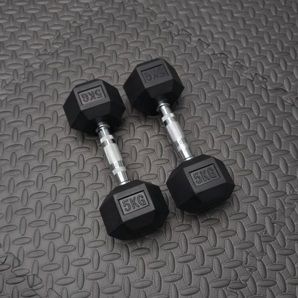 Premium Rubber Hex Dumbbell (Pairs)