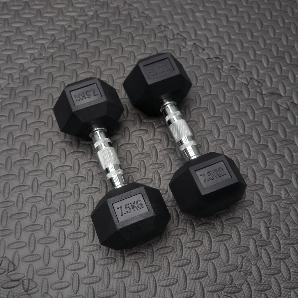 Premium Rubber Hex Dumbbell (Pairs)